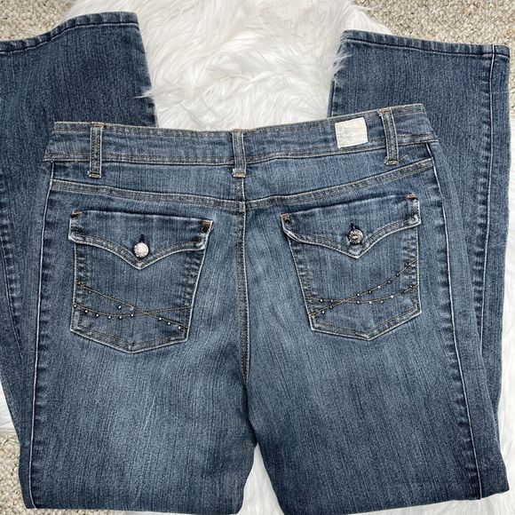 Blue Epic Jeans Women's Blue Denim Mid Rise Size 12 - Picture 10 of 12